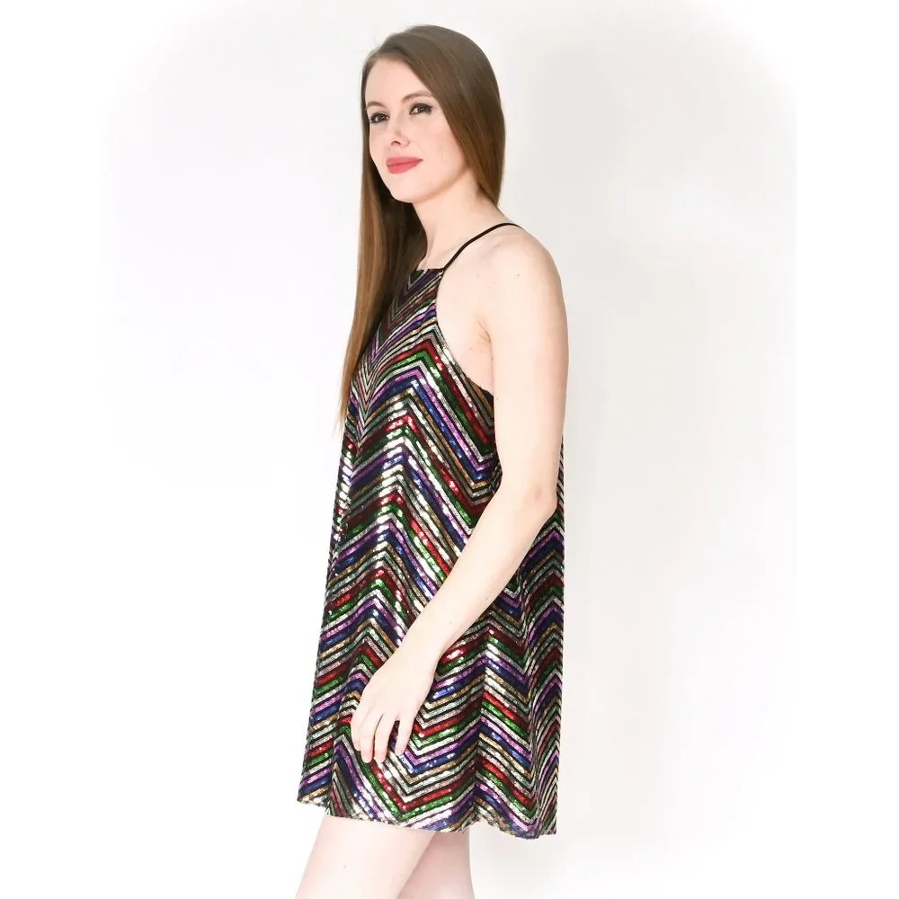 AMANDA UPRICHARD Halette Sequin Shift Mini Dress - Picture 3 of 6